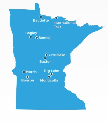 map of the state of minnesota