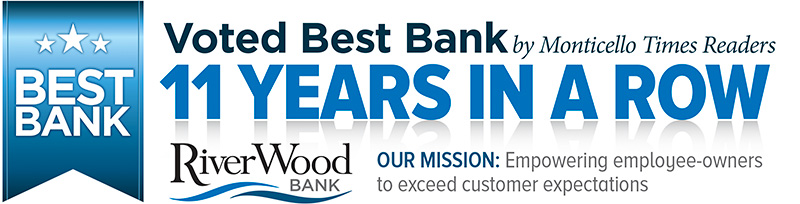Voted Best Bank by Monticello Times Readers 11 years in a row
